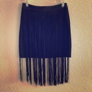 ⚫️⚫️ SOLD ⚫️⚫️ Fringe Black Skirt